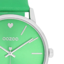 Oozoo Damen Armbanduhr Timepieces C10988 Analog Leder grün UOC10988
