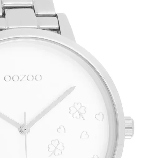 Oozoo Damen Armbanduhr Timepieces Analog Edelstahl silber UOC11120