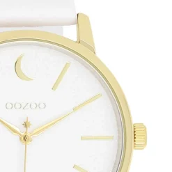Oozoo Damen Armbanduhr Timepieces Analog Leder weiß UOC11156