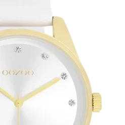 Oozoo Damen Armbanduhr Timepieces Analog Leder weiß UOC11159