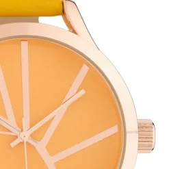 Oozoo Damen Armbanduhr Timepieces Analog Leder gelb UOC10465