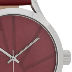 Oozoo Damen Armbanduhr Timepieces Analog Leder rot UOC9682A