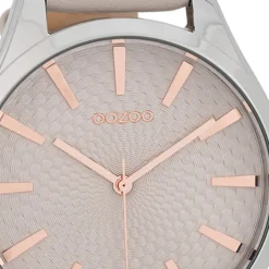 Oozoo Damen Armbanduhr Timepieces Analog Leder grau UOC9685A