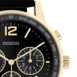 Oozoo Damen Armbanduhr Timepieces gold Leder schwarz UOC10841