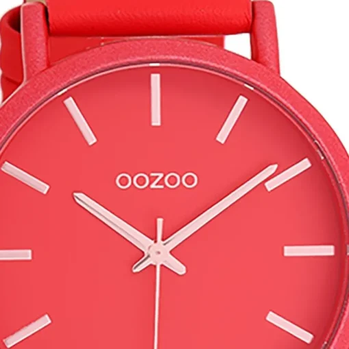 Oozoo Damen Armbanduhr Timepieces Analog Leder rot UOC11179