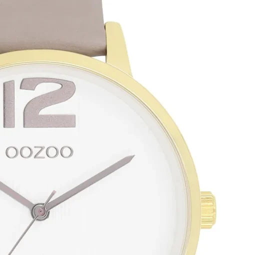 Oozoo Damen Armbanduhr Timepieces Analog Leder taupe braun UOC11236