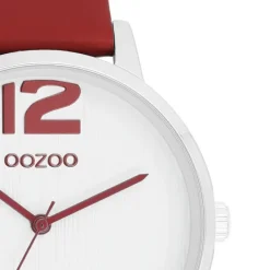 Oozoo Damen Armbanduhr Timepieces Analog Leder rot UOC11237