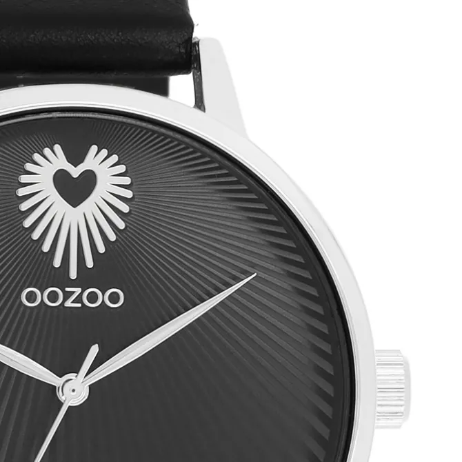 Oozoo Damen Armbanduhr Timepieces Analog Leder schwarz UOC11241