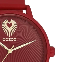 Oozoo Damen Armbanduhr Timepieces Analog Leder rot UOC11249