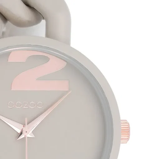 Oozoo Damen Armbanduhr Timepieces Analog Kunststoff taupe hellbraun UOC11265