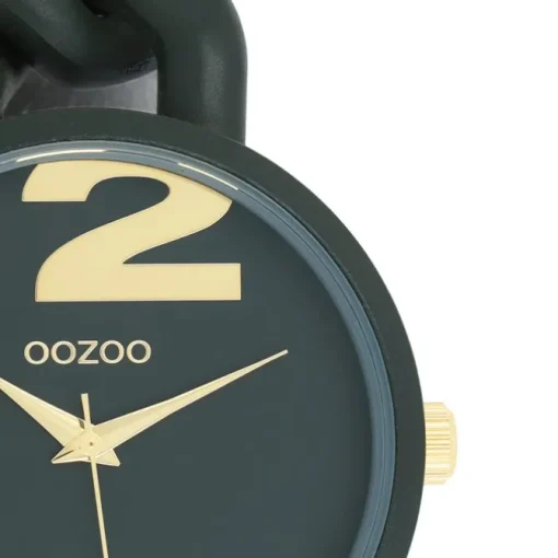 Oozoo Damen Armbanduhr Timepieces Analog Kunststoff dunkelgrün UOC11269