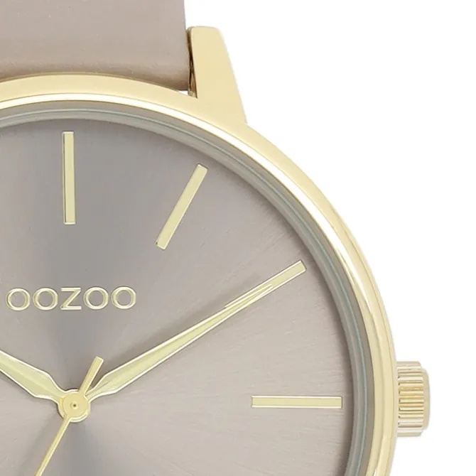 Oozoo Damen Armbanduhr Timepieces Analog Leder taupe braun UOC11291
