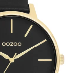 Oozoo Damen Armbanduhr Timepieces Analog Leder schwarz UOC11294