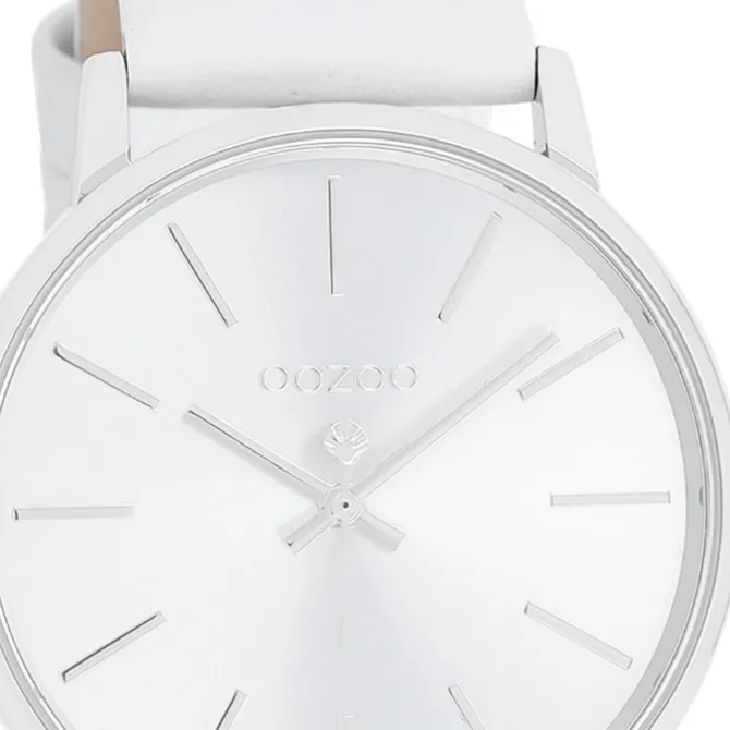Oozoo Damen Armbanduhr Timepieces Analog Leder weiß UOC11060