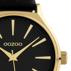 Oozoo Damen Armbanduhr Timepieces Analog Leder schwarz UOC10109