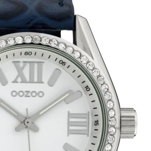 Oozoo Damen Armbanduhr Timepieces Analog Leder dunkelblau UOC10223