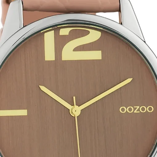 Oozoo Damen Armbanduhr Timepieces Analog Leder hellrosa UOC10376