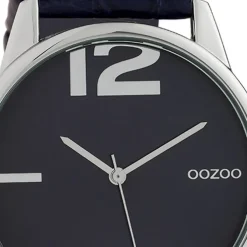 Oozoo Damen Armbanduhr Timepieces Analog Leder dunkelblau UOC10377
