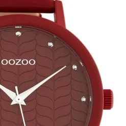 Oozoo Damen Armbanduhr Timepieces Analog Leder rot UOC10656