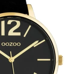 Oozoo Damen Armbanduhr Timepieces Analog Leder schwarz UOC10836