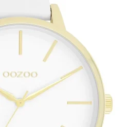 Oozoo Damen Armbanduhr Timepieces Analog Leder weiß UOC11359
