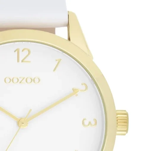 Oozoo Damen Armbanduhr Timepieces Analog Leder weiß UOC11325