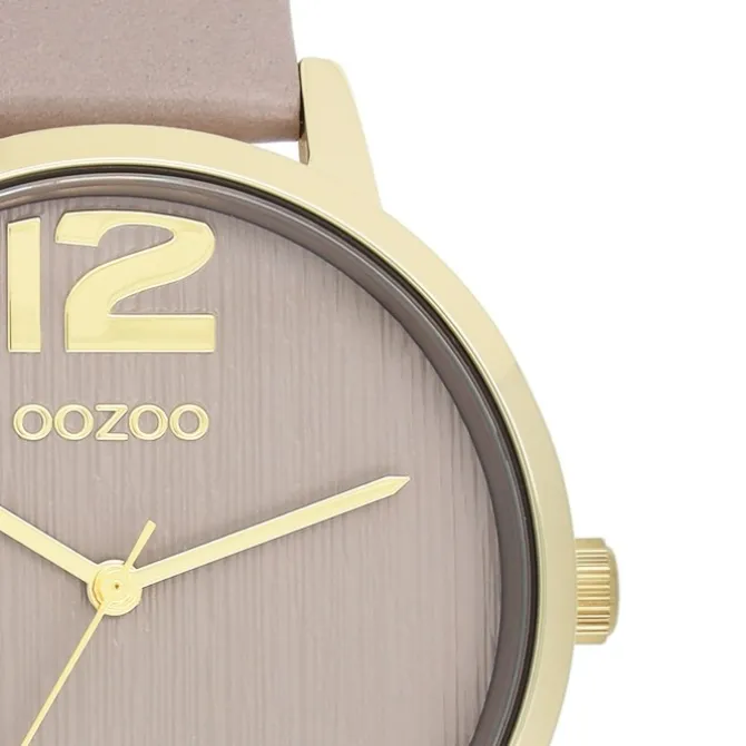 Oozoo Damen Armbanduhr Timepieces Analog Leder taupe braun UOC11342