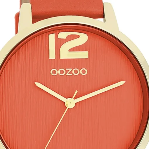 Oozoo Damen Armbanduhr Timepieces Analog Leder organge UOC11341