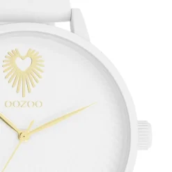 Oozoo Damen Armbanduhr Timepieces Analog Leder weiß UOC11343
