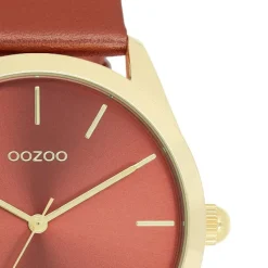 Oozoo Damen Armbanduhr Timepieces Analog Leder rot UOC11335