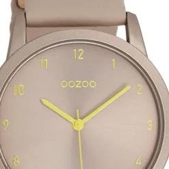 Oozoo Damen Armbanduhr Timepieces Analog Leder grau UOC11076