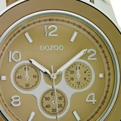Oozoo Damen Armbanduhr Timepieces Analog Leder beige UOC4551A