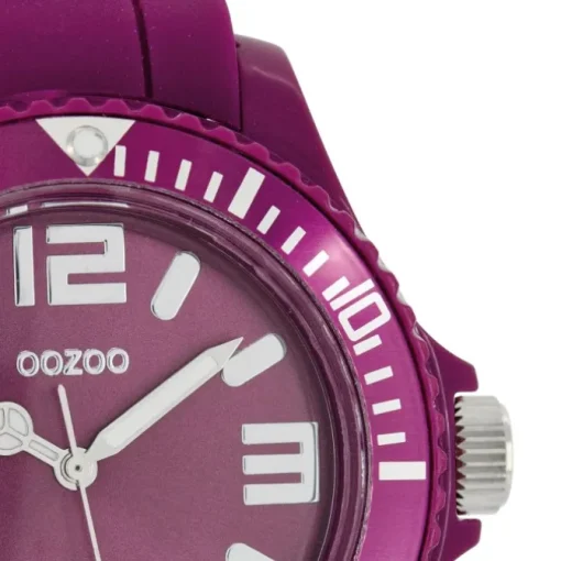 Oozoo Damen Armbanduhr Timepieces Analog Silikon lila UOC5046A