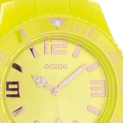 Oozoo Damen Armbanduhr Timepieces Analog Silikon gelb UOC5053A