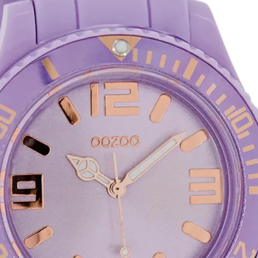 Oozoo Damen Armbanduhr Timepieces Analog Silikon lila UOC5056A