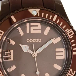 Oozoo Damen Armbanduhr Timepieces Analog Silikon braun UOC5059A