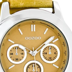 Oozoo Damen Armbanduhr Timepieces Analog Leder gelb UOC6185A