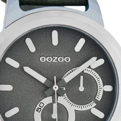 Oozoo Damen Armbanduhr Timepieces Analog Leder dunkelgrau UOC6207A