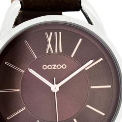 Oozoo Damen Armbanduhr Timepieces Analog Leder dunkelbraun UOC7123A