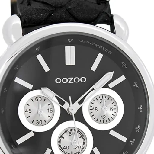 Oozoo Damen Armbanduhr Timepieces Analog Leder schwarz UOC7139A