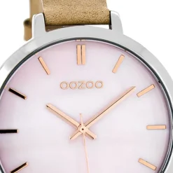 Oozoo Damen Armbanduhr Timepieces Analog Leder beige UOC8356A
