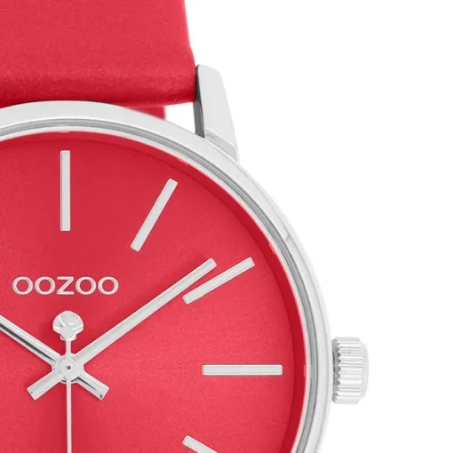Oozoo Damen Armbanduhr Timepieces Analog Lederband rot UOC11461