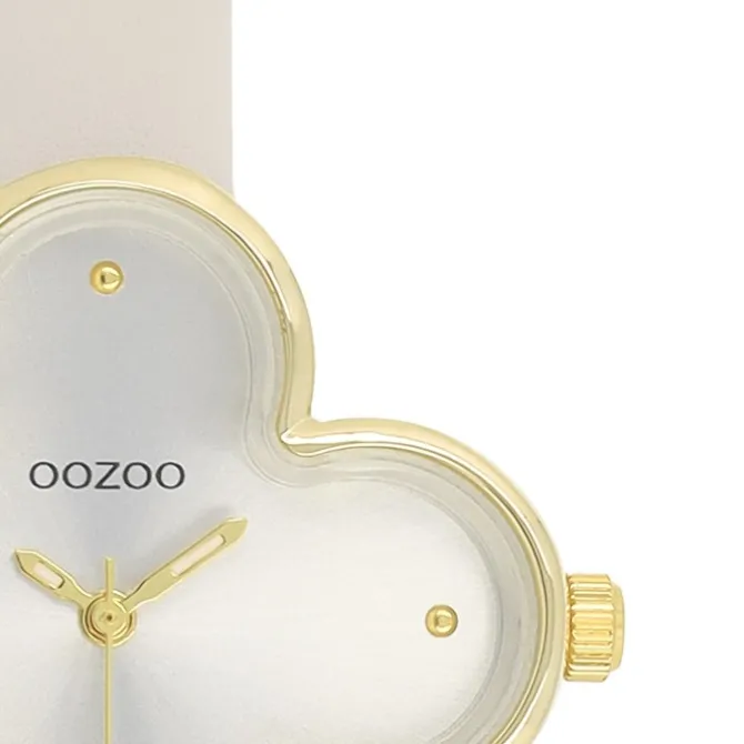 Oozoo Damen Armbanduhr Timepieces Analog Lederband grau UOC11521