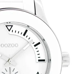 Oozoo Damen Armbanduhr Timepieces Analog Plastik weiß UOC4255A