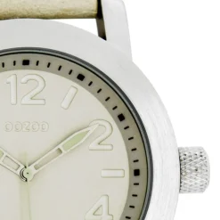 Oozoo Damen Armbanduhr Timepieces Analog Leder beige UOC5150A