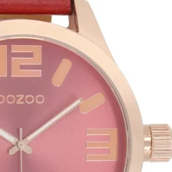 Oozoo Damen Armbanduhr Timepieces Analog Leder rot UOC1105A
