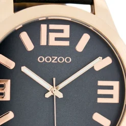 Oozoo Damen Armbanduhr Timepieces C1157 46mm Quarz Leder blau UOC1157