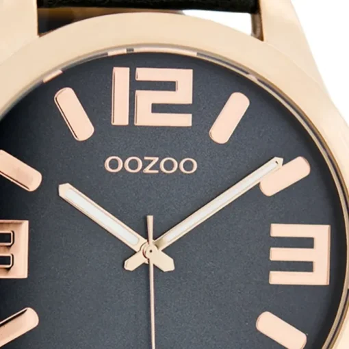 Oozoo Damen Armbanduhr Timepieces C1157 46mm Quarz Leder blau UOC1157