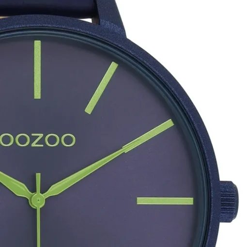 Oozoo Damen Armbanduhr Timepieces Analog Leder blau UOC11164