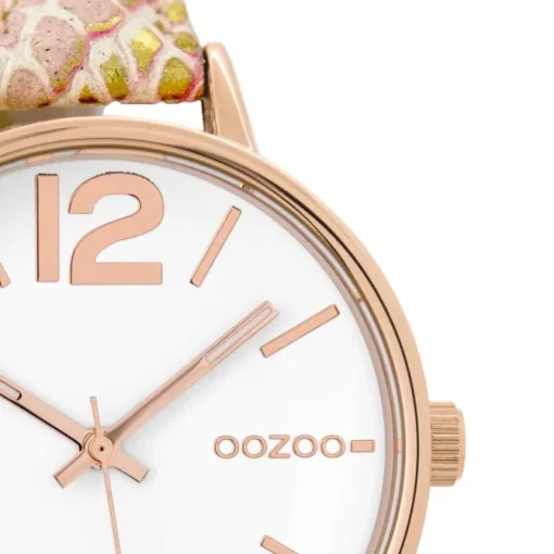 Oozoo Damen Armbanduhr Timepieces C9481 38mm Quarz Leder pink gold UOC9481